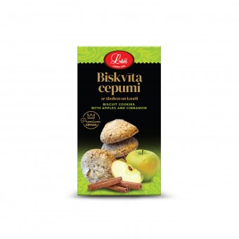 Biscuit cookies with apples and cinnamon