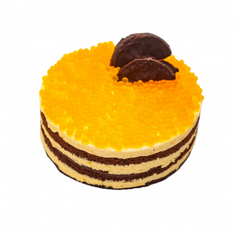 Belgian chocholate cake with oranges