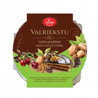 Valriekstu torte ar ķiršiem