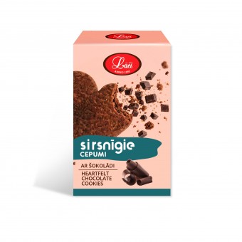 Sirsnīgie cepumi ar šokolādi