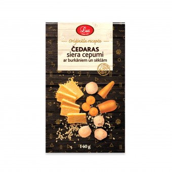 Cheddar cheese cookies with carrots and seeds