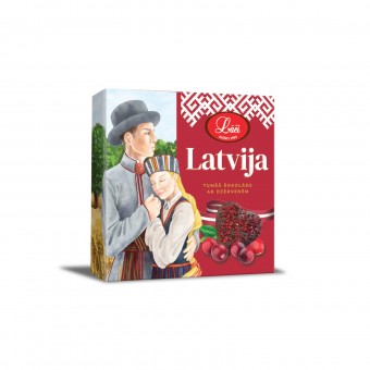 Tumšā šokolāde ar dzērvenēm "Latvija"