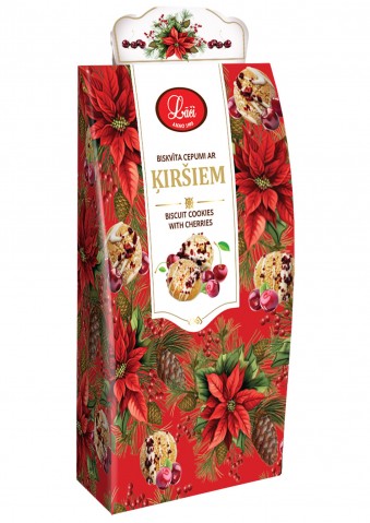 Biscuit cookies with cherries, 50g