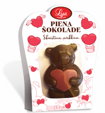 Šokolādes lācītis ar Ruby sirsniņu