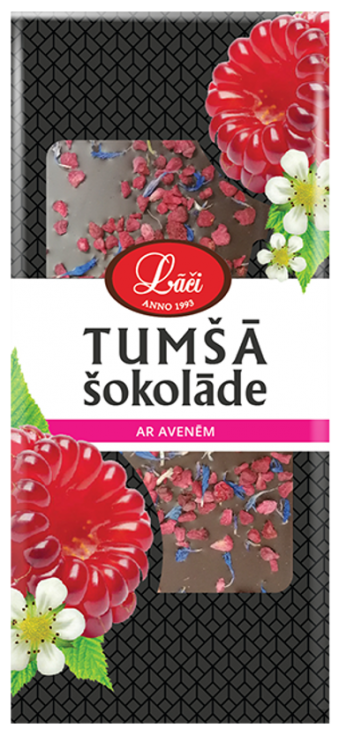 Tumšās šokolādes tāfelīte ar avenēm