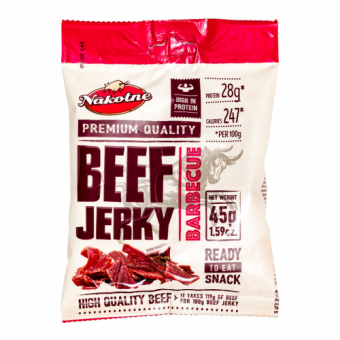  Dried beef snack with BBQ flavor
