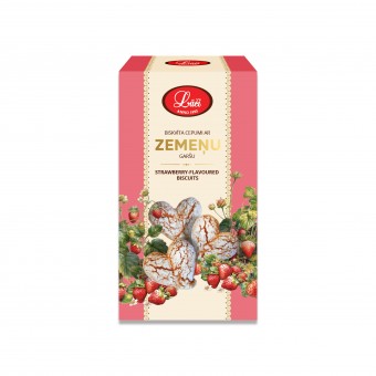 Biskvīta cepumi ar zemenēm