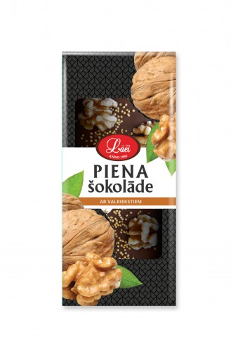 Piena šokolādes tāfelīte ar valriekstiem